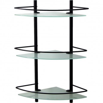 Полка стеклянная тройная WASSERKRAFT K-3133BLACK