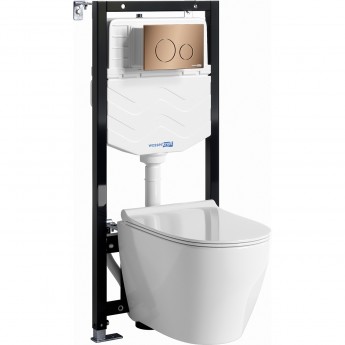 Система инсталляции с унитазом WASSERKRAFT ALLER 10TLT.010.ME.RG02.H002