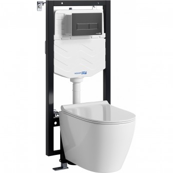 Система инсталляции с унитазом WASSERKRAFT VILS 56TLT.010.ME.MB03.H002