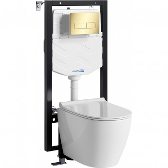 Система инсталляции с унитазом WASSERKRAFT VILS 56TLT.010.ME.PG03.H002