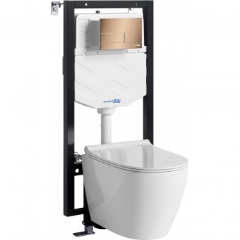 Система инсталляции с унитазом WASSERKRAFT VILS 56TLT.010.ME.RG04.H002