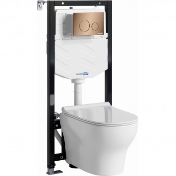 Система инсталяции с унитазом WASSERKRAFT ALLER 10TLT.010.ME.RG02.H001