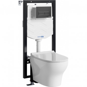 Система инсталяции с унитазом WASSERKRAFT VILS 56TLT.010.ME.MB03.H001