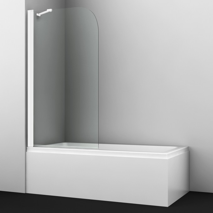 Стеклянная шторка на ванну WASSERKRAFT LEINE 35P01-80W 35P01-80WHITE Fixed Стеклянная шторка на ванну WASSERKRAFT LEINE 35P01-80W 35P01-80WHITE Fixed