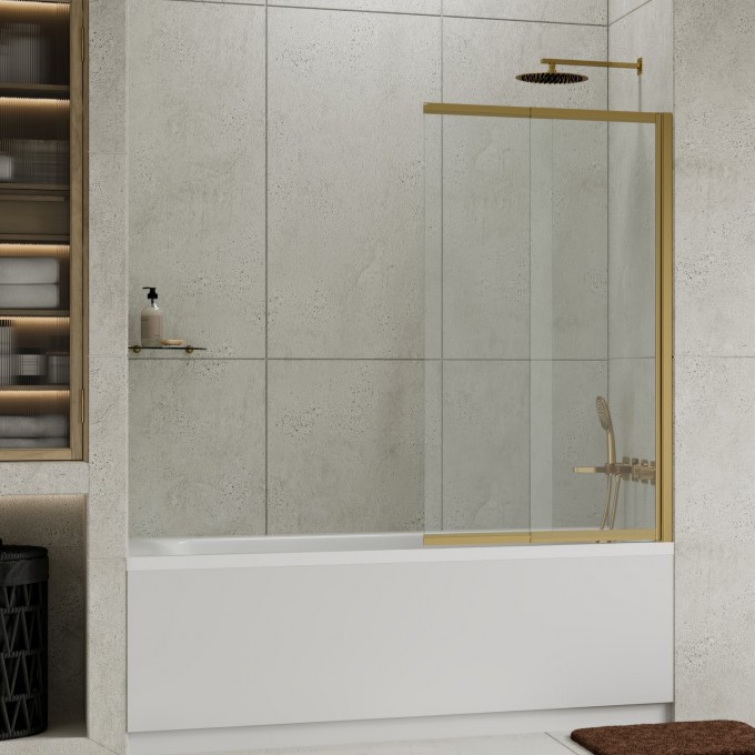 Стеклянная шторка на ванну WASSERKRAFT SCHUNTER 82S02-80